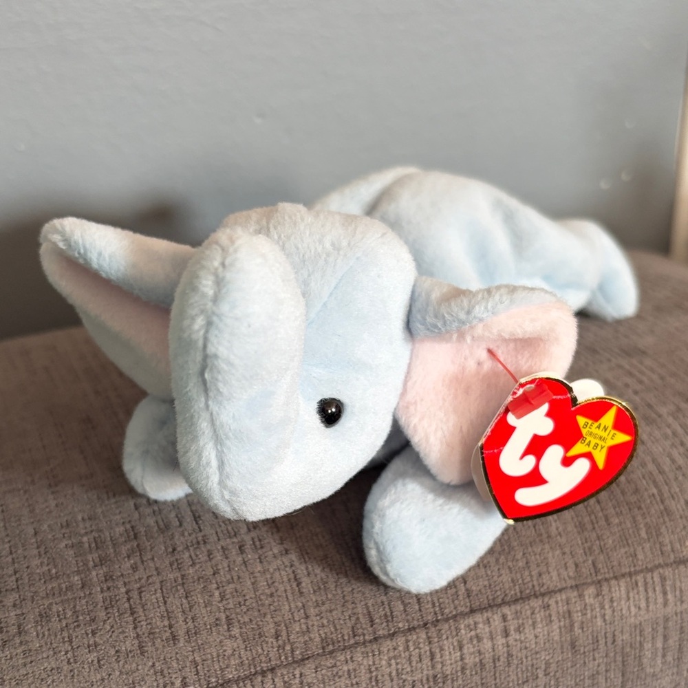 TY Light Blue Peanut- Medium Size